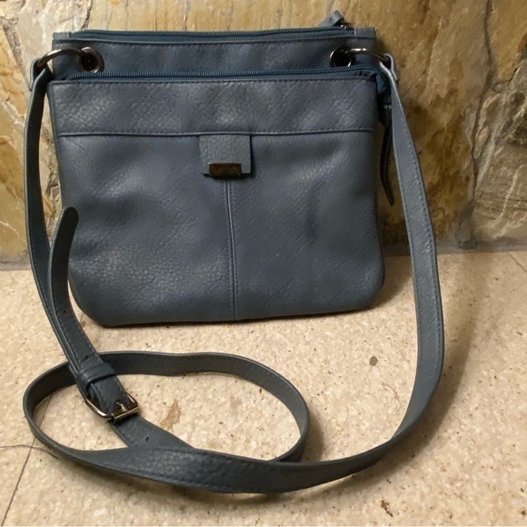 mia & luca Handbags - Mia and Luca beautiful shade of Blue in a vegan leather Crossbody Bag